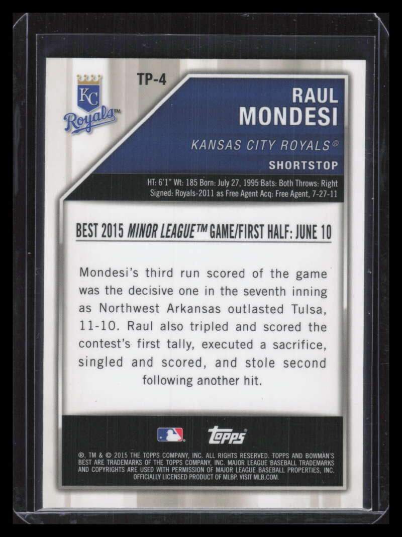 2015 Bowman's Best Prospects Gold Refractor Raul Adalberto Mondesi Rookie 10/50
