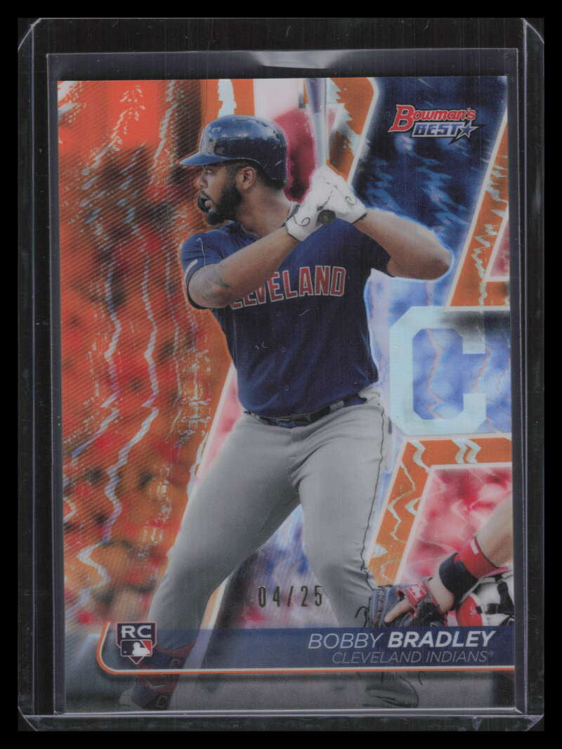 2020 Bowman's Best Orange Refractor 13 Bobby Bradley Rookie 4/25