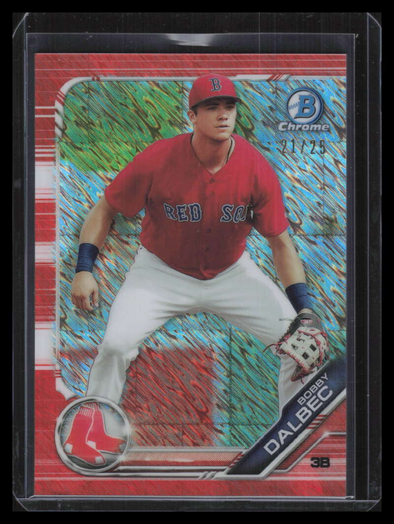 2019 Bowman Chrome Orange Shimmer Refractor bcp154 Bobby Dalbec Rookie 21/25