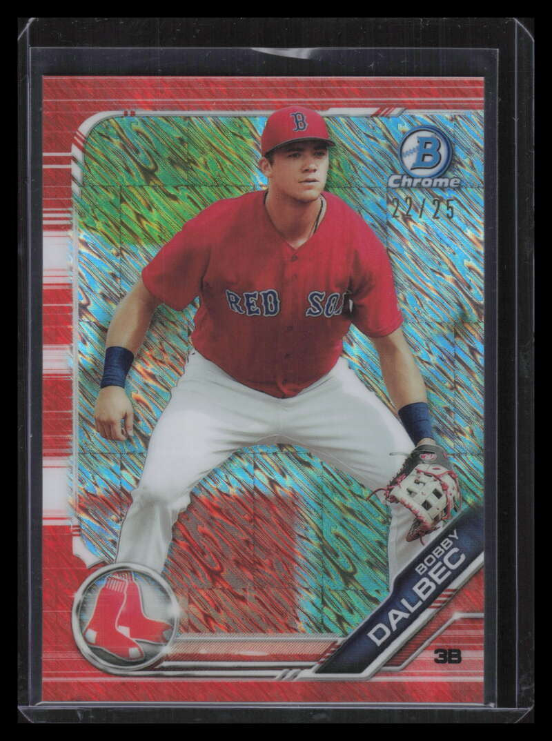 2019 Bowman Chrome Orange Shimmer Refractor bcp154 Bobby Dalbec Rookie 22/25