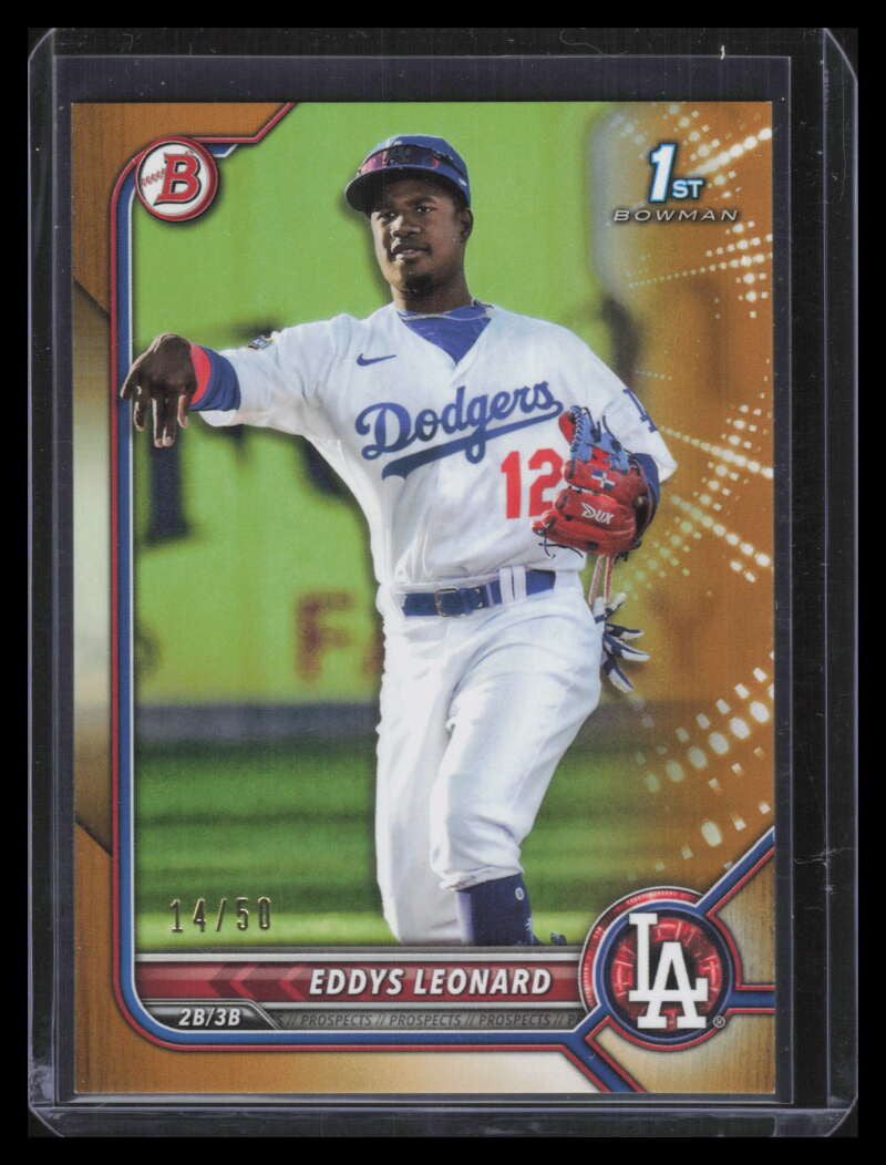2022 Bowman Prospects Gold bp57 Eddys Leonard Rookie 14/50