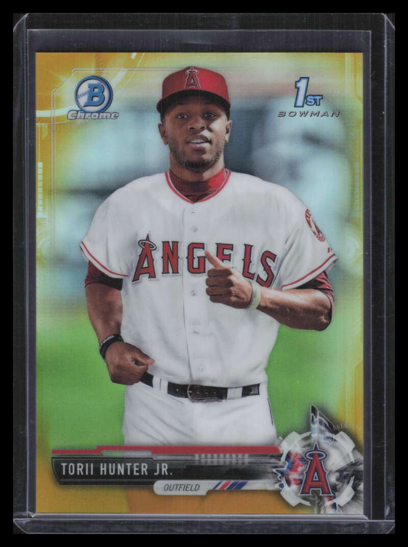 2017 Bowman Chrome Prospects Gold Refractor bcp197 Torii Hunter Jr. Rookie 42/50