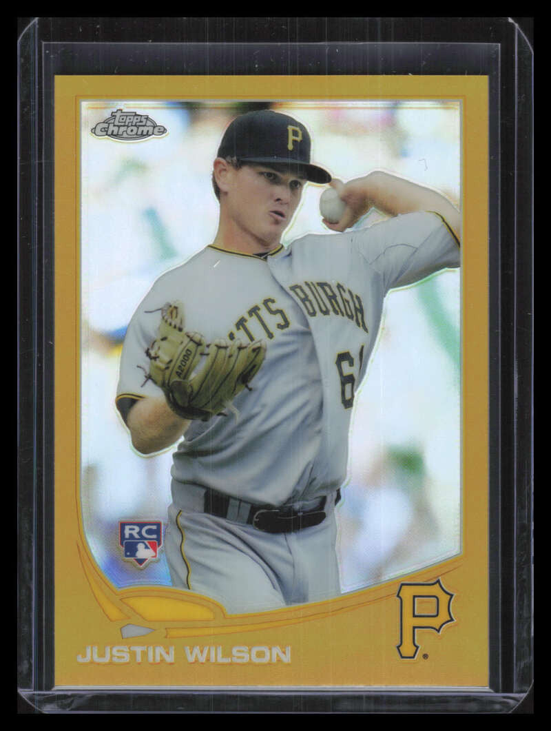 2013 Topps Chrome Gold Refractor 151 Justin Wilson Rookie 12/50