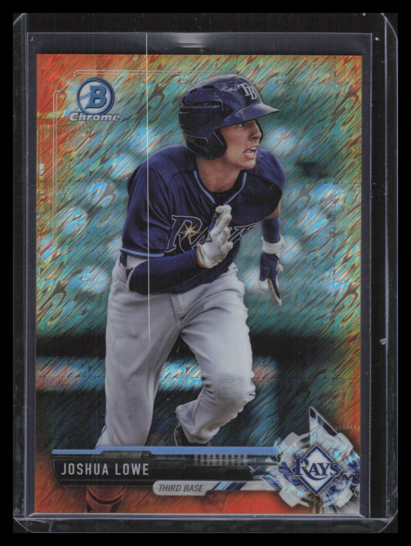 2017 Bowman Chrome Orange Shimmer Refractor bcp176 Joshua Lowe Rookie 25/25