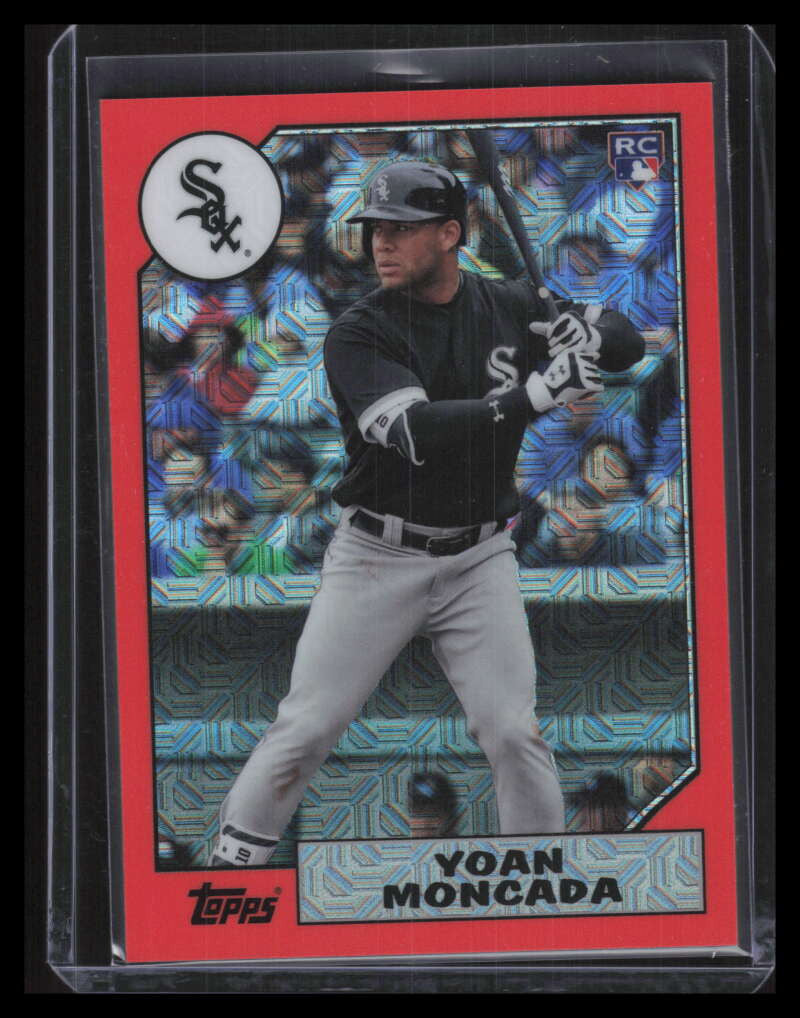 2017 Topps '87 Silver Pack Chrome Orange Refractor Yoan Moncada Rookie 76/99
