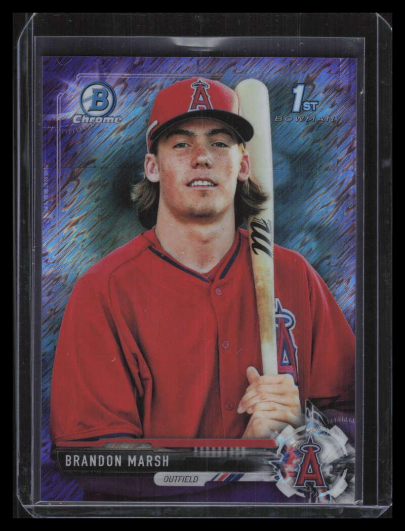 DELETE 129655 2017 Bowman Chrome Purple Shimmer Refractor bcp241 Brandon Marsh Rookie