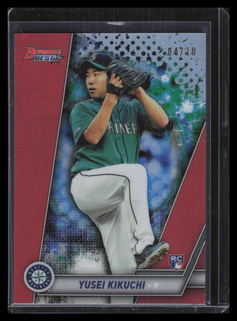 2019 Bowman's Best Red Refractor 10 Yusei Kikuchi Rookie 4/10