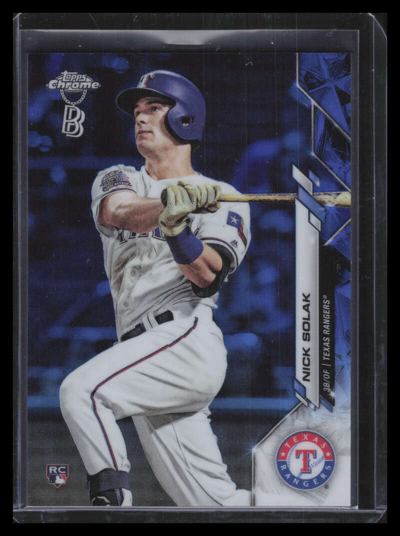 2020 Topps Chrome Ben Baller Blue Refractor 33 Nick Solak Rookie 49/75