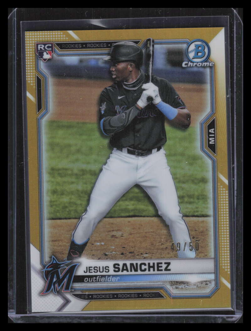 2021 Bowman Chrome Gold Refractor 35 Jesus Sanchez Rookie 49/50