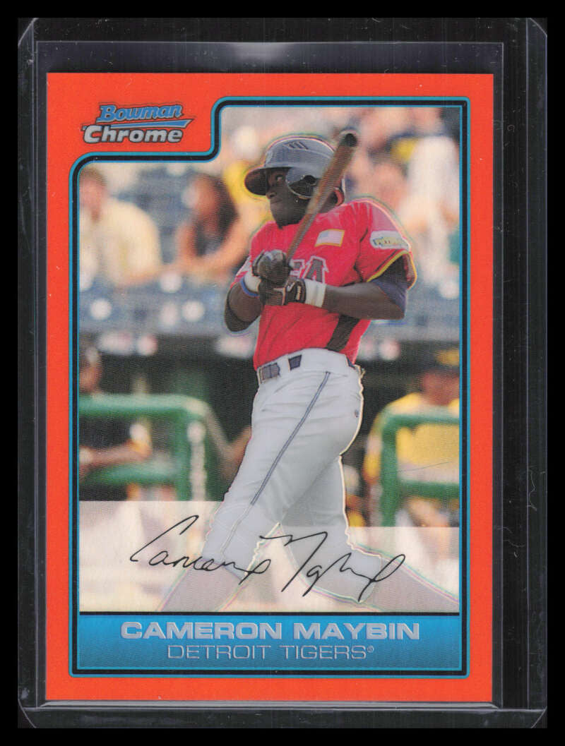 2006 Bowman Chrome Future's Game Orange Refractor Cameron Maybin Rookie 11/25