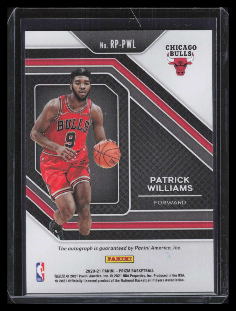DELETE 129725 2020-21 Panini Prizm Rookie Penmanship 50 Patrick Williams Rookie Auto