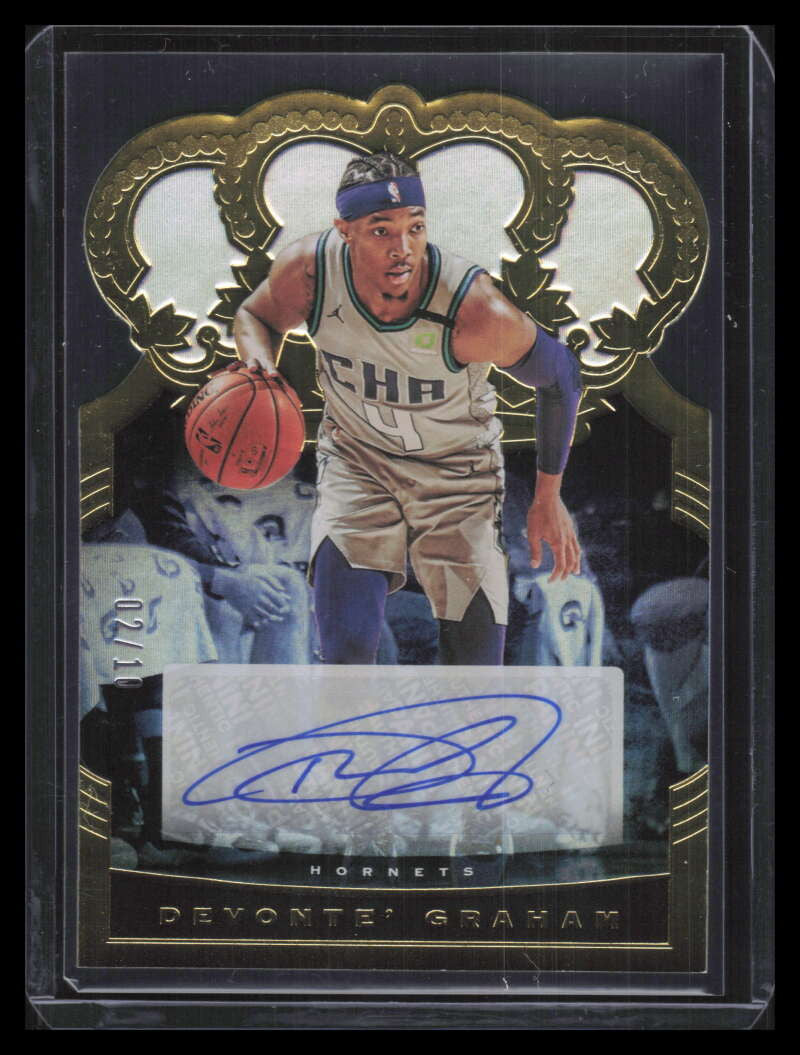 DELETE 129733 2020-21 Crown Royale Crown Autographs Gold 2 Devonte' Graham Auto 2/10