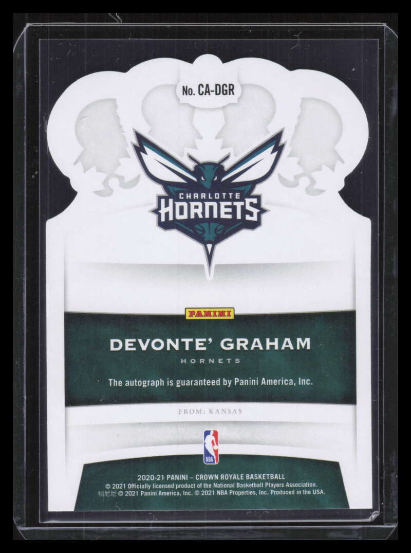 DELETE 129733 2020-21 Crown Royale Crown Autographs Gold 2 Devonte' Graham Auto 2/10
