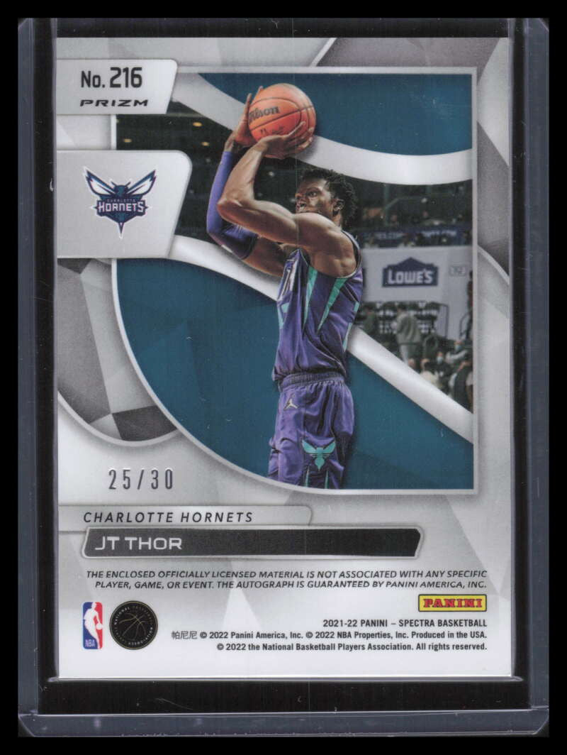 DELETE 129737 2021-22 Panini Spectra Autographs Blue Wave FOTL JT Thor Rookie Patch Auto 25/30