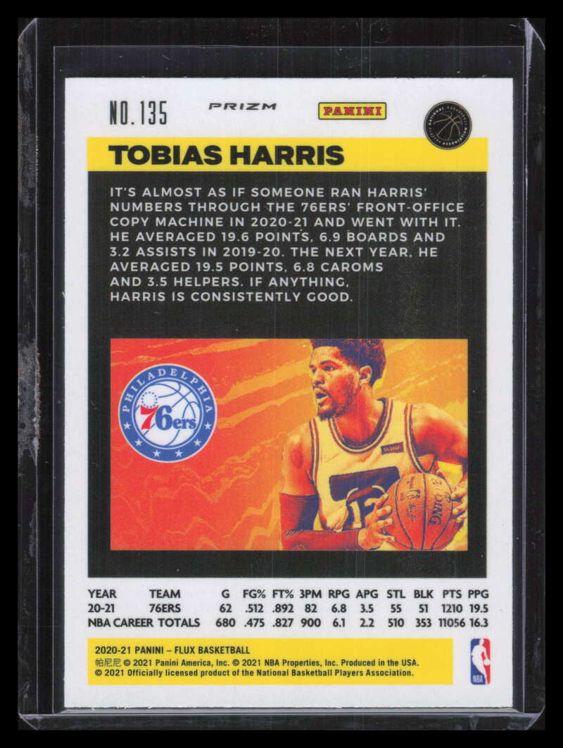 2020-21 Panini Flux Sunrise 135 Tobias Harris