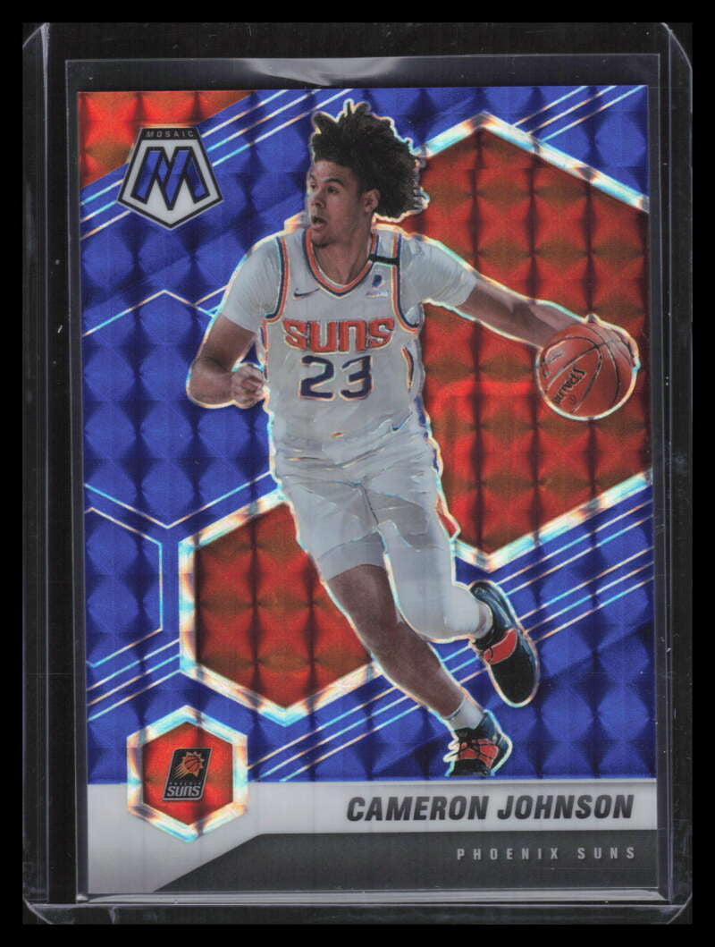 2020-21 Panini Mosaic Mosaic Blue Refractor 172 Cameron Johnson 40/99