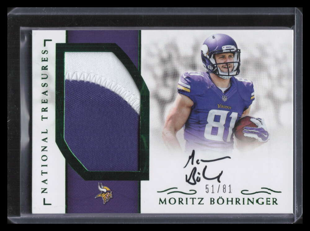 2016 Panini National Treasures Green Moritz Bohringer Rookie Patch Auto 51/81