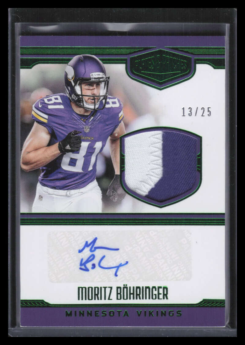 2016 Panini Plates Patches Autographs Moritz Bohringer Rookie Patch Auto 13/25
