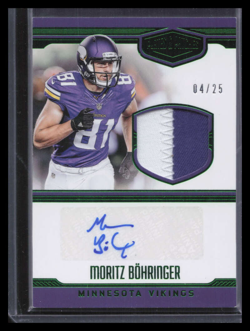 2016 Panini Plates Patches Autographs Moritz Bohringer Rookie Patch Auto 4/25
