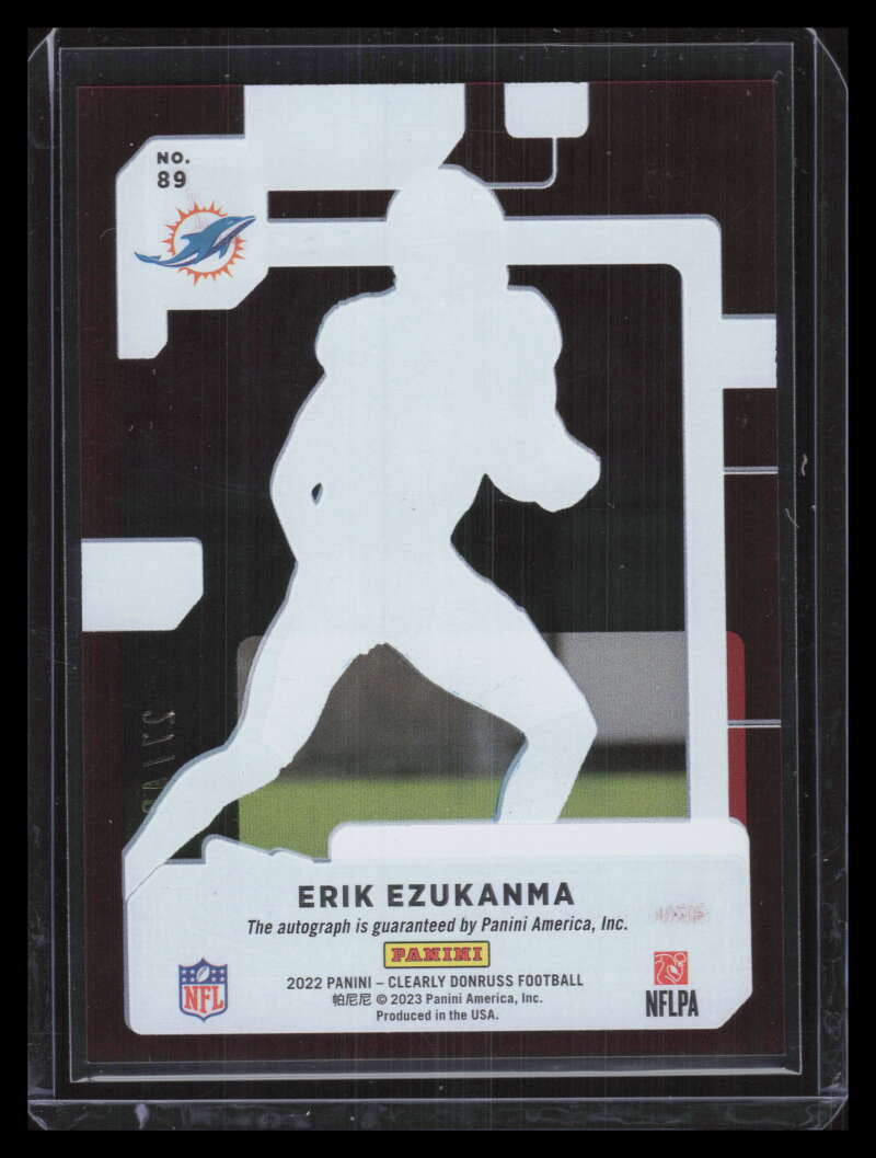 2022 Clearly Donruss Rated Autographs Red 89 Erik Ezukanma Rookie Auto 27/49