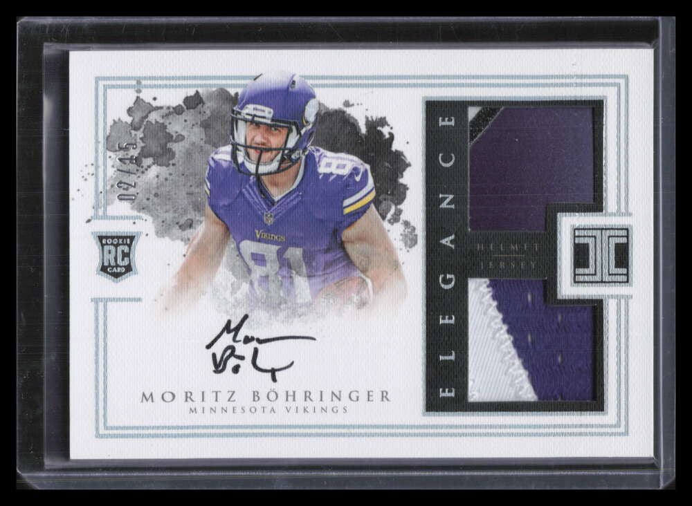 2016 Panini Impeccable Elegance Moritz Bohringer Rookie Patch Helmet Auto 2/15