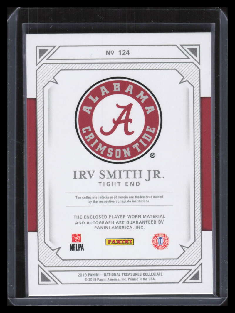2019 Panini National Treasures Collegiate Gold Irv Smith Rookie Patch Auto 2/10