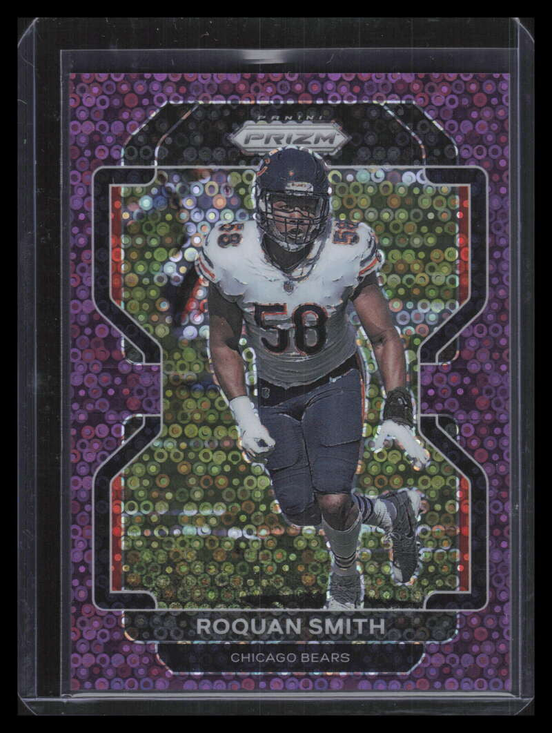 2021 Panini Prizm Prizms No Huddle Purple Refractor 164 Roquan Smith 14/35