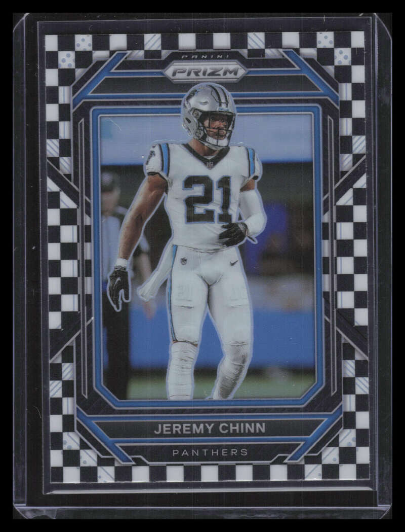 2022 Panini Prizm Prizms Black and White Checker Refractor 45 Jeremy Chinn