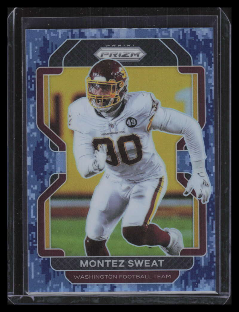 2021 Panini Prizm Prizms Navy Camo Refractor 214 Montez Sweat 17/25