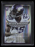 2013 Absolute Spectrum Gold 198 Xavier Rhodes Rookie 12/25