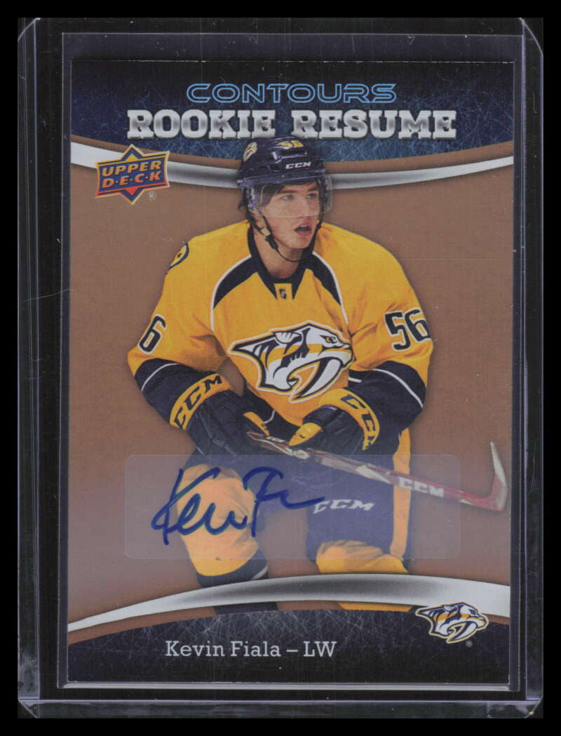 2015-16 Upper Deck Contours Resume Rainbow Autographs Kevin Fiala Rookie Auto