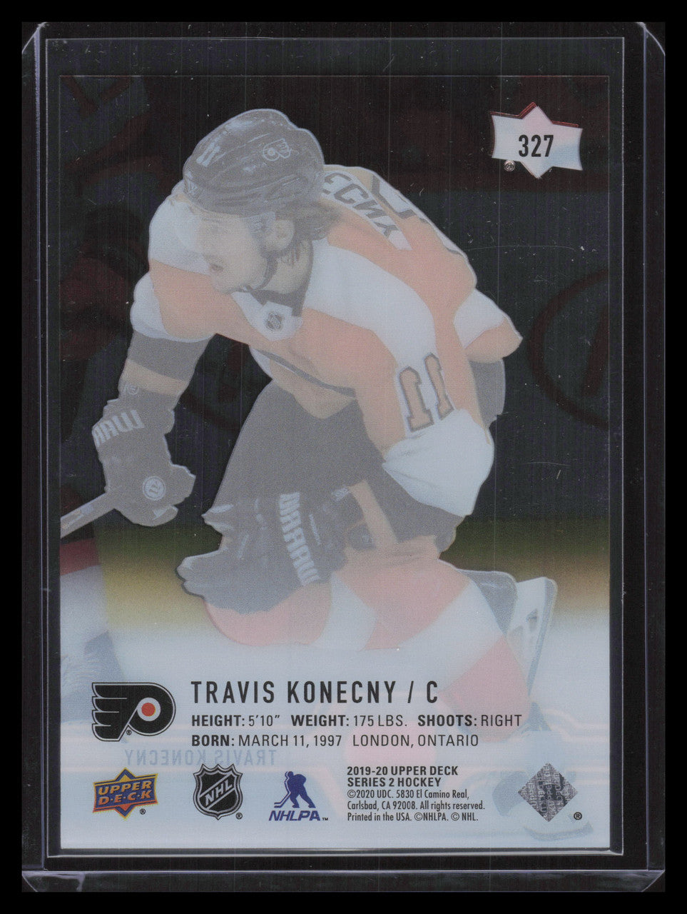 2019-20 Upper Deck Clear Cut Parallel 327 Travis Konecny