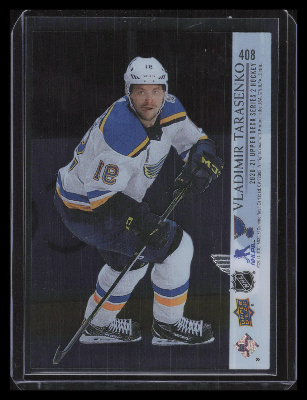 2020-21 Upper Deck Clear Cut Parallel 408 Vladimir Tarasenko