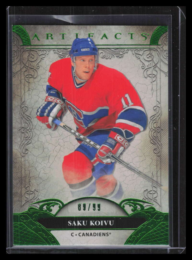 2020-21 Artifacts Emerald 154 Saku Koivu 89/99