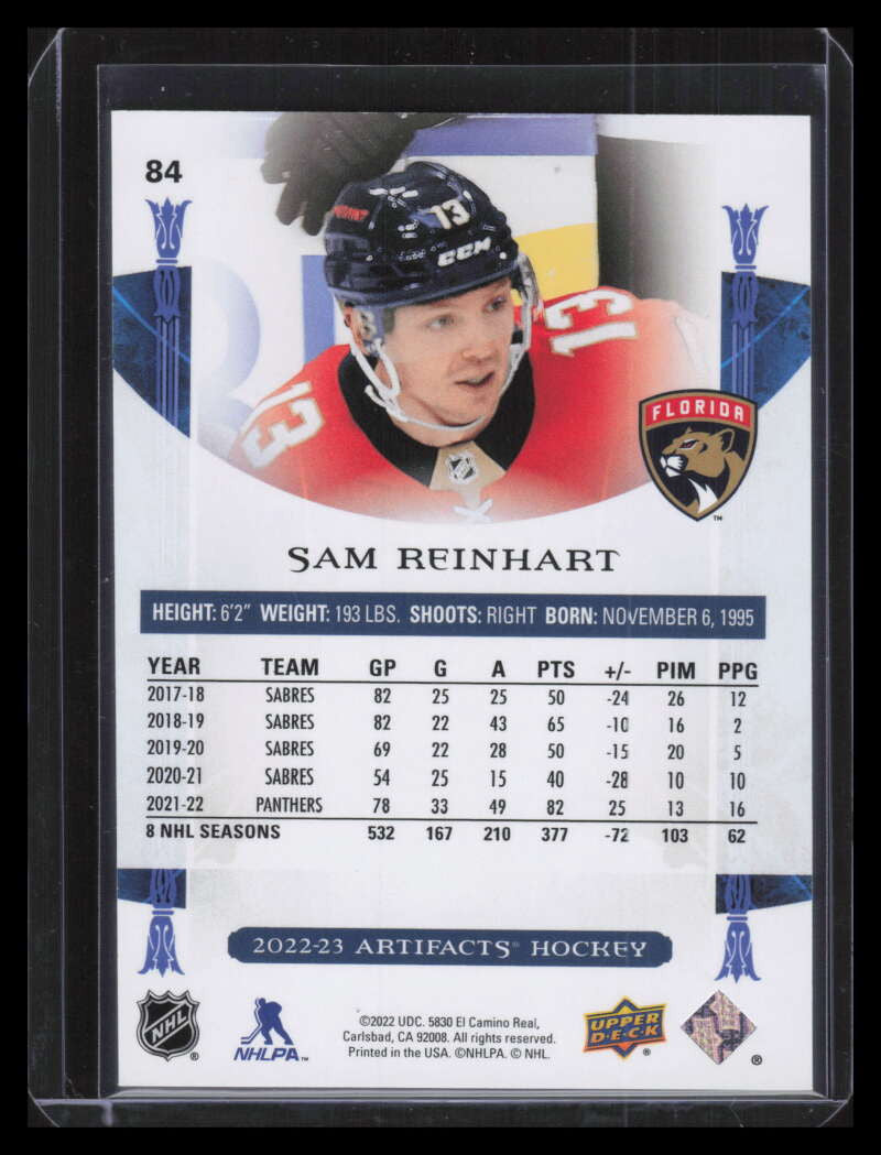 2022-23 Artifacts Yellow 84 Sam Reinhart 49/50