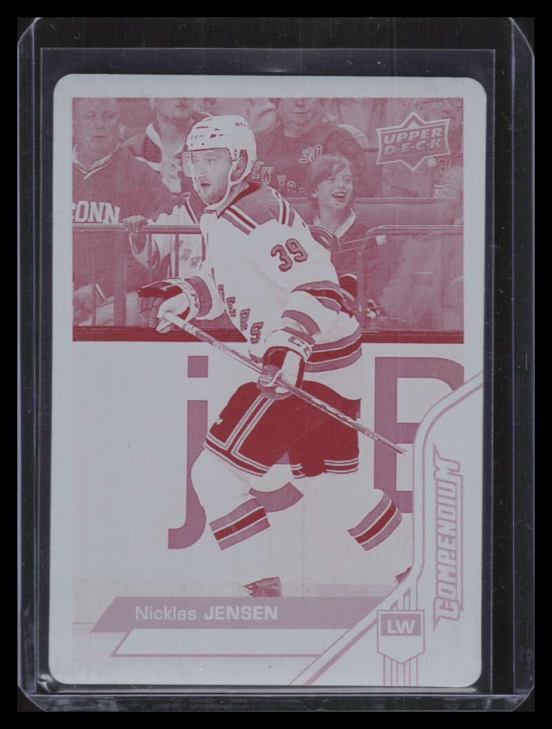 2016-17 Upper Deck Compendium Printing Plate Magenta 751 Nicklas Jensen 1/1