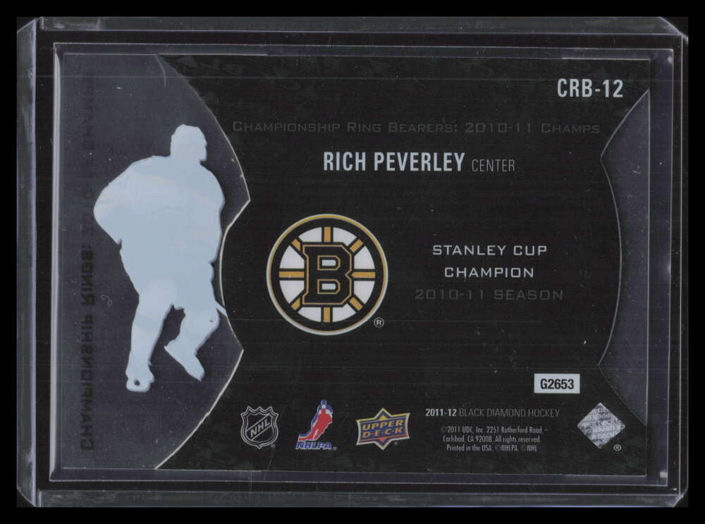 2011-12 Black Diamond Boston Bruins Championship Rings crb12 Rich Peverley