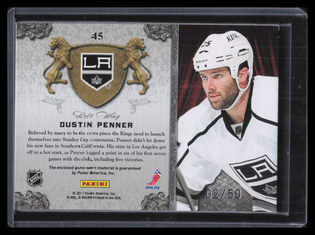 2011-12 Crown Royale All The Kings Men Materials 45 Dustin Penner Patch 2/50