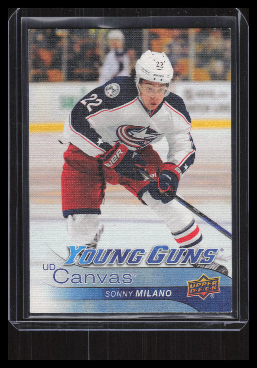 2016-17 Upper Deck Canvas c94 Sonny Milano Rookie YG Young Guns