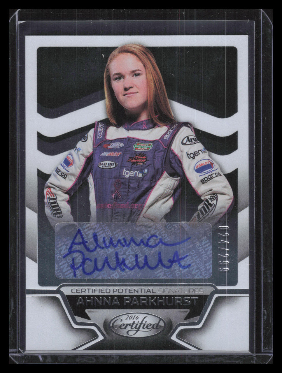 2016 Certified Potential Signatures 35 Ahnna Parkhurst Rookie Auto 24/299