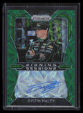 2020 Panini Prizm Signing Sessions Prizms Green Scope 15 Justin Haley Auto 43/75