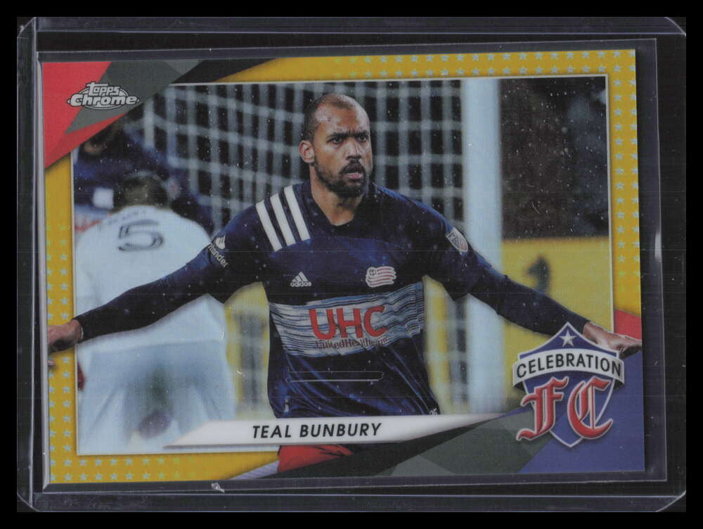 2021 Topps Chrome MLS Celebration FC Gold Refractor cfc17 Teal Bunbury 34/50