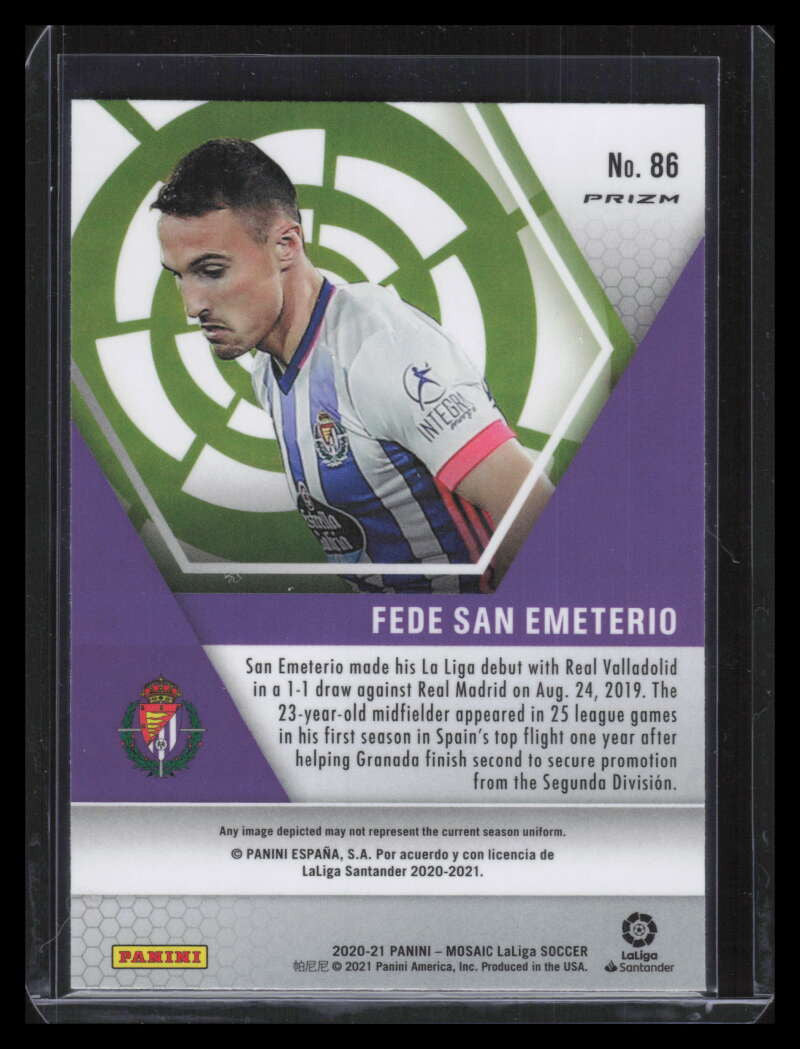 2020-21 Panini Mosaic La Liga Genesis Refractor 86 Fede San Emeterio Rookie