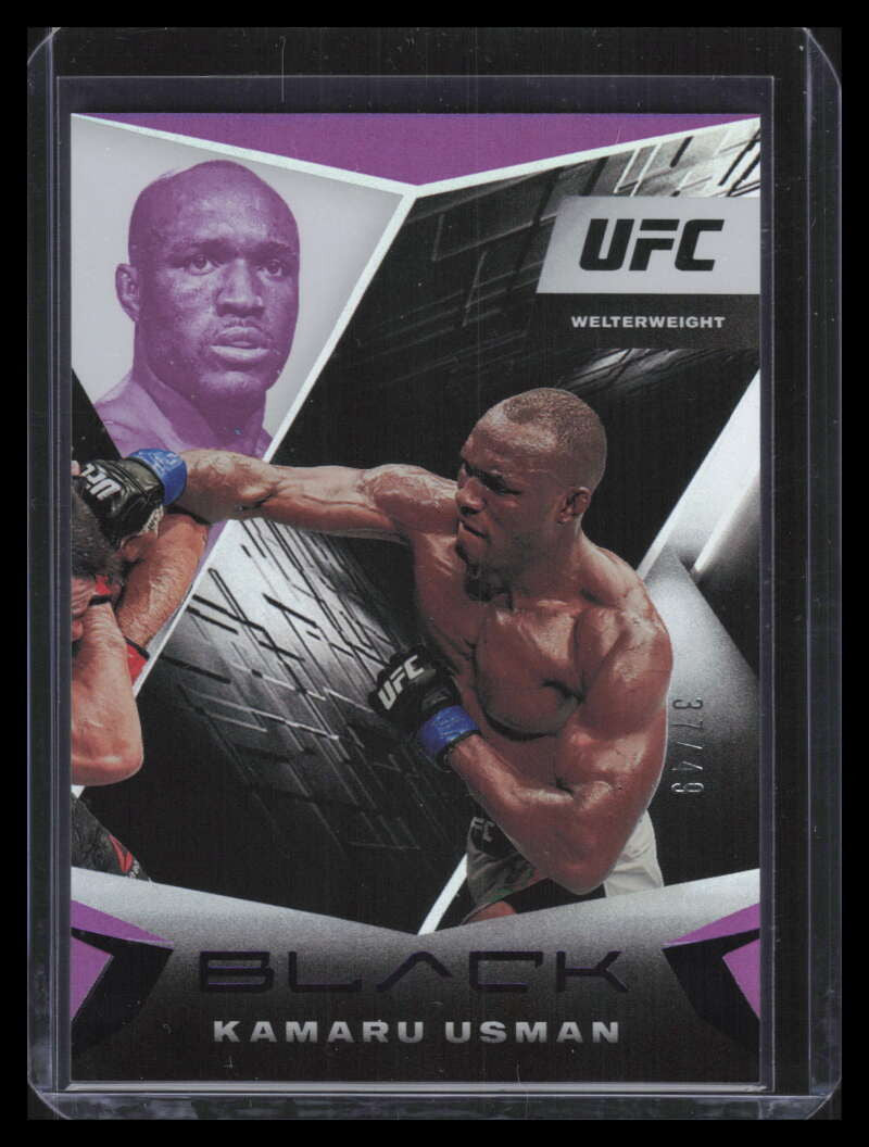 2021 Panini Black UFC Purple 104 Kamaru Usman 37/49