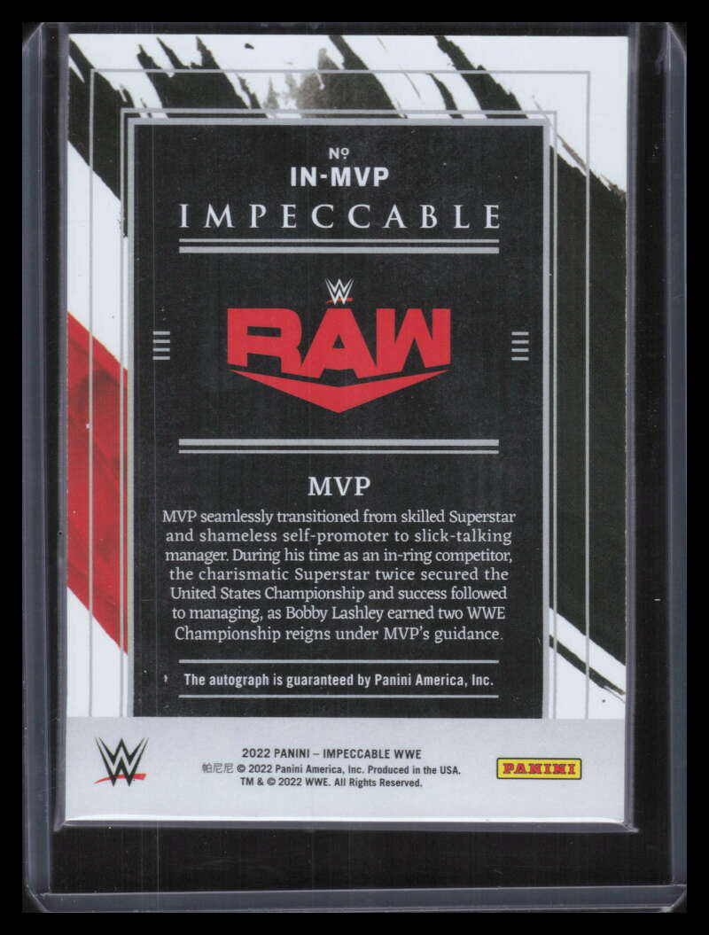 2022 Panini Impeccable WWE Indelible Ink INMVP MVP Auto 72/99