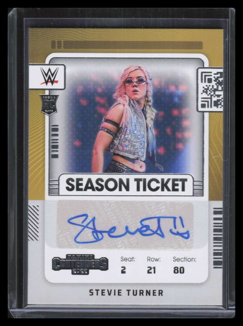 2022 Panini Chronicles WWE Contenders Autographs RSSTN Stevie Turner Rookie Auto