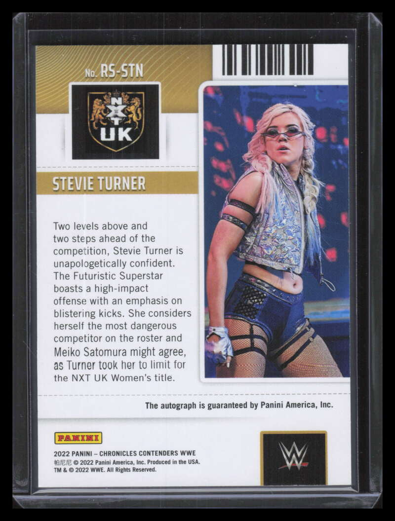 2022 Panini Chronicles WWE Contenders Autographs RSSTN Stevie Turner Rookie Auto