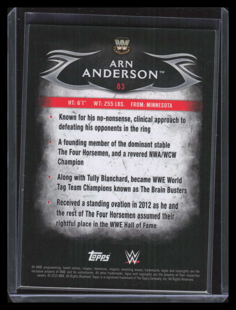 2015 Topps WWE Undisputed Black 83 Arn Anderson 38/99