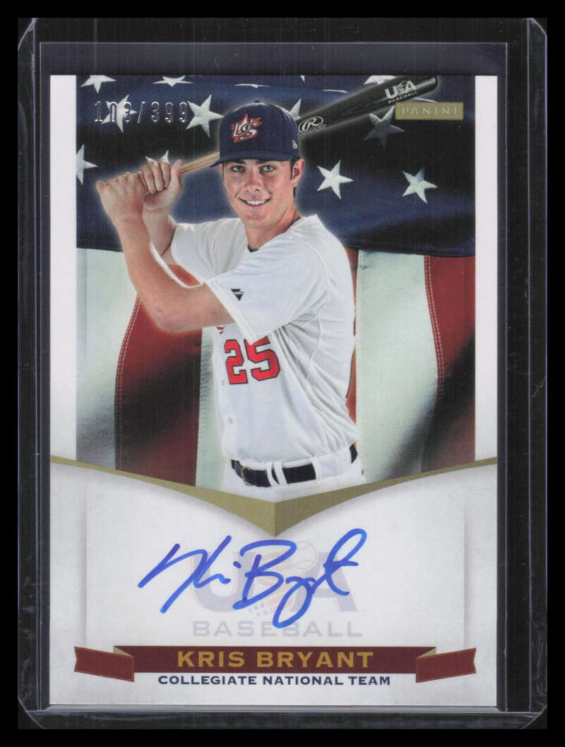 DELETE 130299 2012 USA Collegiate National Team Signatures 2 Kris Bryant Rookie Auto 103/399