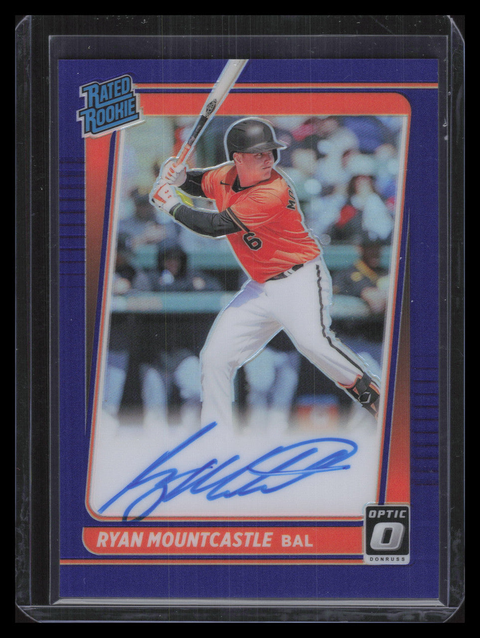 2021 Donruss Optic Signatures Purple 29 Ryan Mountcastle Rookie Auto 34/75